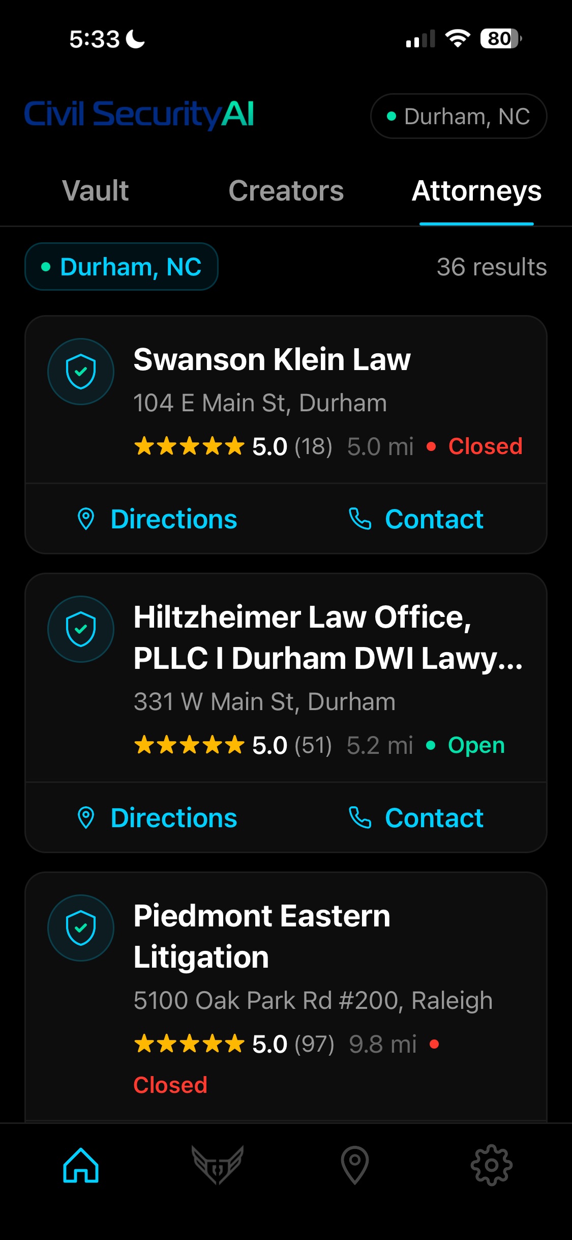 Attorney directory